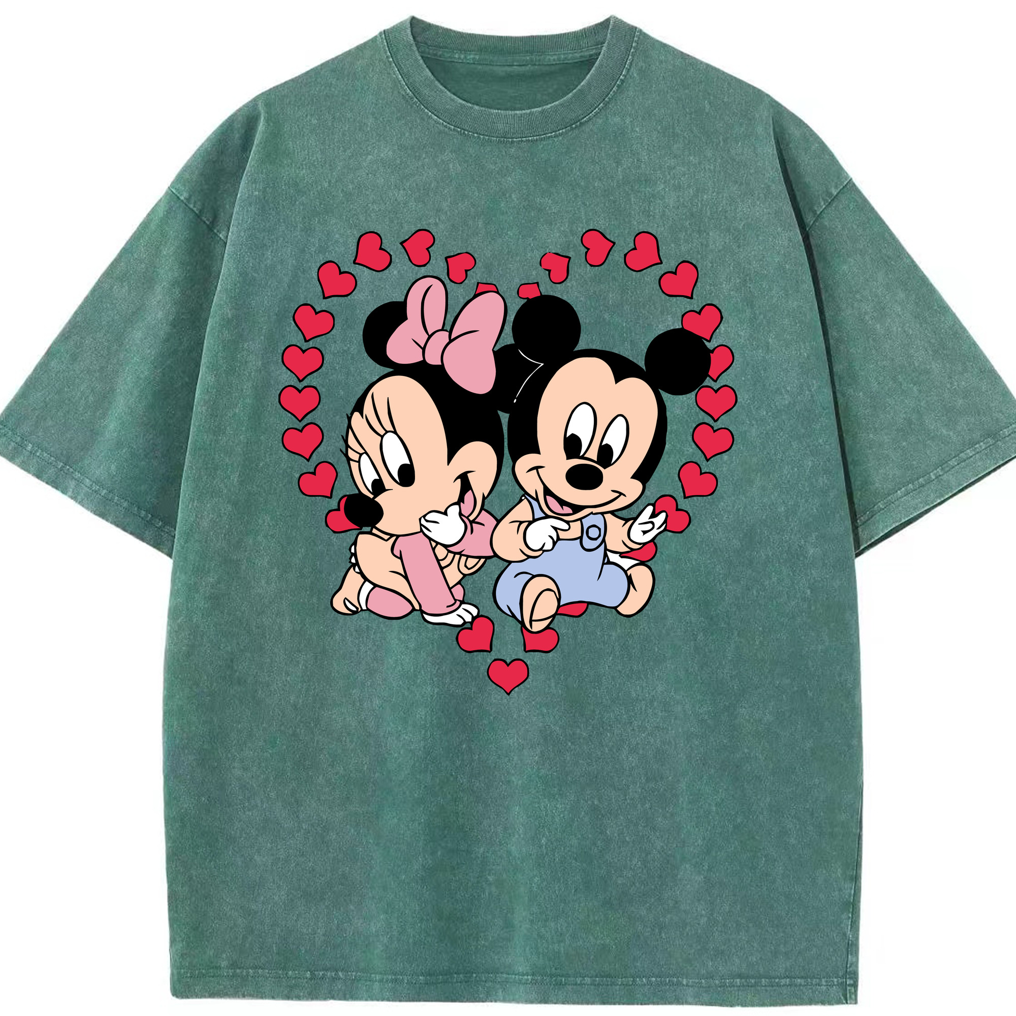 （画像用） ミッキーマウス Mickey Mouse 綿100% ヴィンテージ風 半袖Tシャツ（フロントプリント）